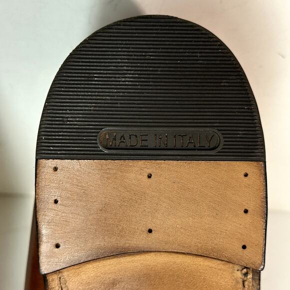 FULLY RESOLED Alden 3556 Plaza Penny Loafer Burnished Dark Tan Calfskin USA 10 D - Picture 13 of 13